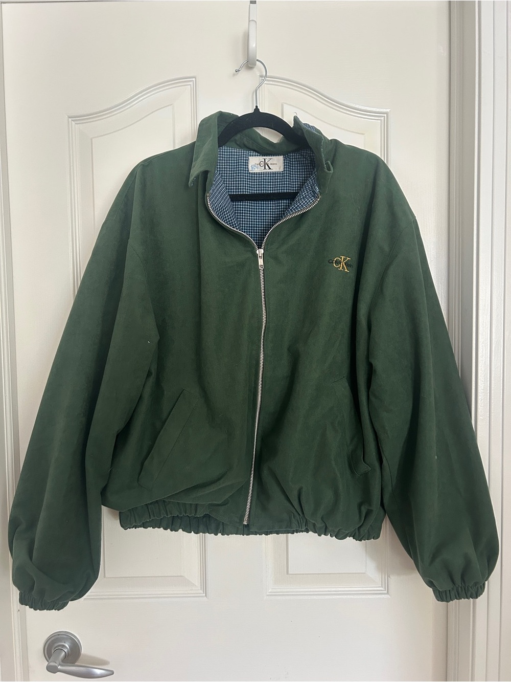 Calvin Klein Forest Green Zip Bomber Jacket